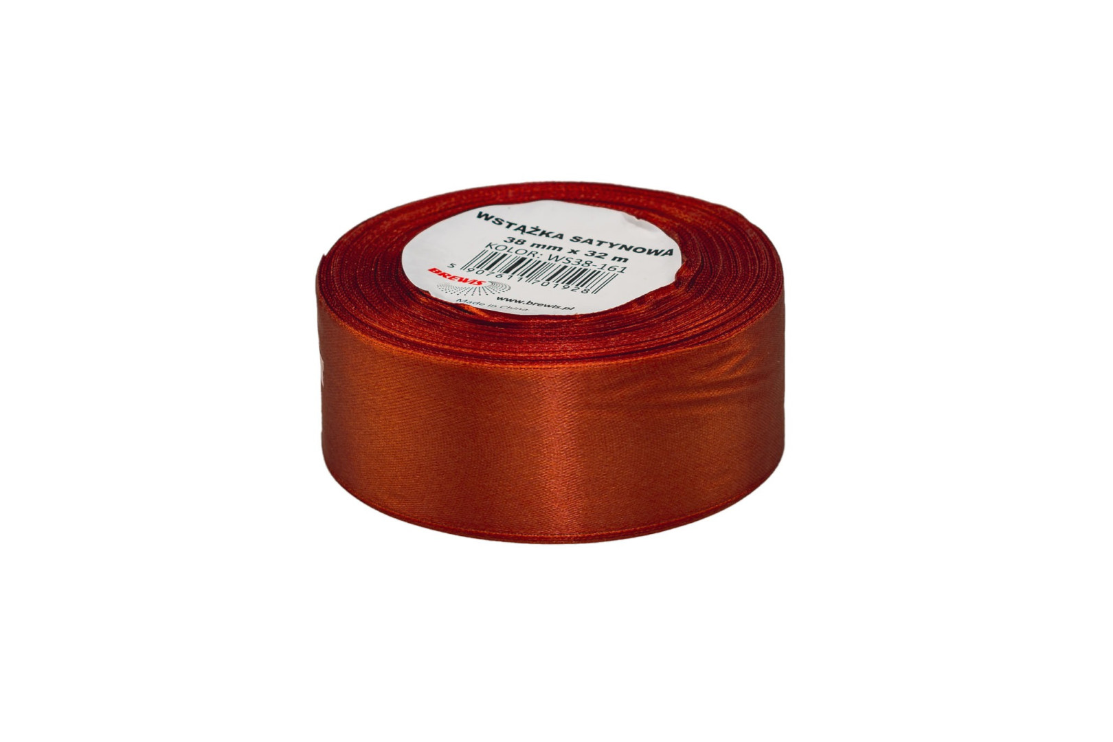 Wstążka satynowa 38mmx32m Miedziany WS38-161 Brewis